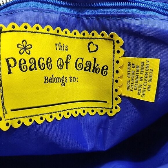 Peace Of Cake Backpack Multi Color Hippie Book Bag - Picture 9 of 11